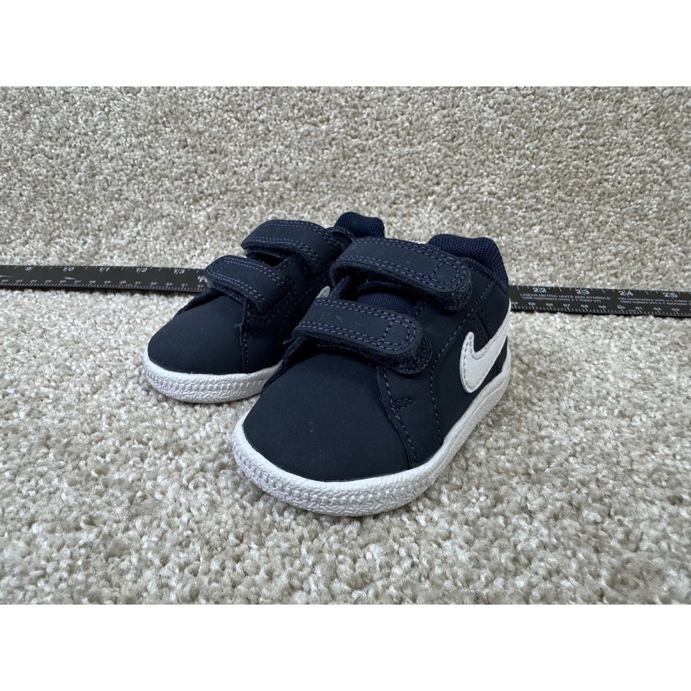 Nike Court Royale Toddler Shoes Navy Blue White 833537-400 Size 3C